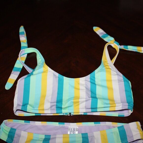 Cabana by Crown & Ivy Striped Bikini Set - Size M - Picture 3 of 11